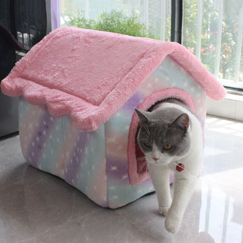 狗窩貓窩狗房子冬季保暖窩可折曡寵物窩寵物房子四季通用寵物用品 狗窩貓窩狗房子冬季保暖窩可折曡寵物窩寵物房子四季通用寵物用品