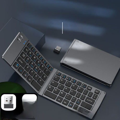 億鑫919折曡小鍵盤雙模藍牙2.4G鍵盤滑鼠套裝type-c充電適用平板 億鑫919折曡小鍵盤雙模藍牙2.4G鍵盤滑鼠套裝type-c充電適用平板