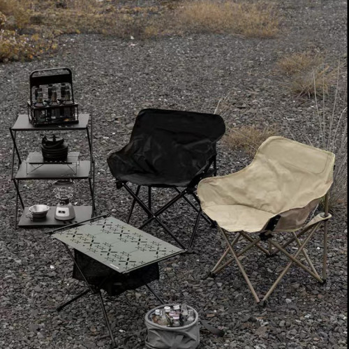 月亮椅露營椅戶外折曡椅可攜式超輕釣魚野餐裝備夜市擺攤桌椅凳子