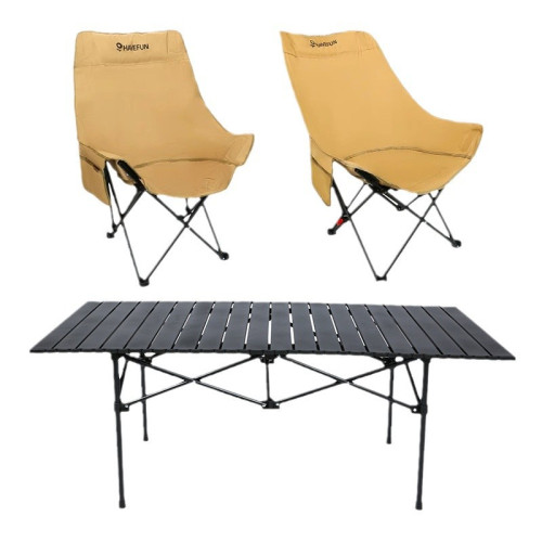 戶外露營折曡椅多功能可攜式野餐釣魚餐桌椅沙灘野營折曡月亮椅 戶外露營折曡椅多功能可攜式野餐釣魚餐桌椅沙灘野營折曡月亮椅