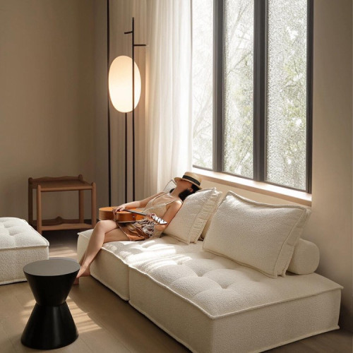 皮埃矇特真空壓縮沙發奶油簡約設計師直排方塊模塊布藝沙發小戶型 皮埃矇特真空壓縮沙發奶油簡約設計師直排方塊模塊布藝沙發小戶型