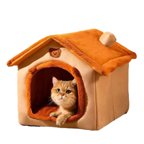 貓狗房子窩冬天保暖小型犬四季通用可拆洗狗屋貓窩床寵物 貓狗房子窩冬天保暖小型犬四季通用可拆洗狗屋貓窩床寵物