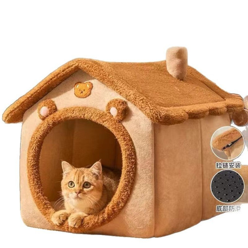貓窩冬季保暖封閉式貓屋別墅小型犬狗窩四季通用可拆洗狗 貓窩冬季保暖封閉式貓屋別墅小型犬狗窩四季通用可拆洗狗