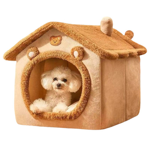 貓窩狗窩四季通用房子型小型犬泰迪冬季保暖可拆洗狗屋寵物床用品 貓窩狗窩四季通用房子型小型犬泰迪冬季保暖可拆洗狗屋寵物床用品