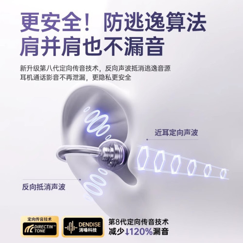 藍牙耳機耳夾開放式無線適用華爲氣骨傳導不入耳運動跑步2025新款