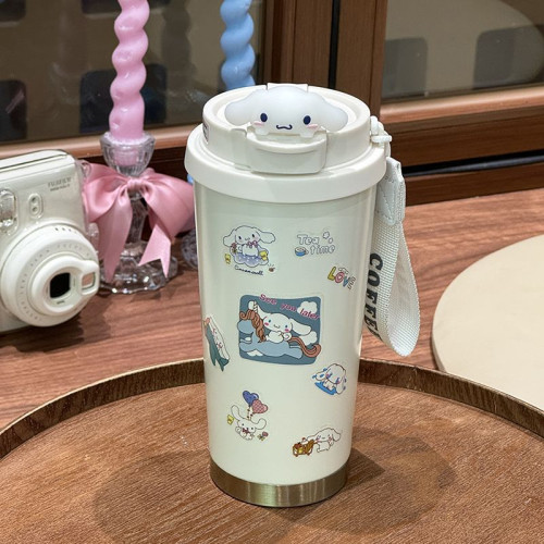 316保溫杯韓系高顔值卡通kt咖啡杯帶提繩雙飲水杯保溫水杯吸管 316保溫杯韓系高顔值卡通kt咖啡杯帶提繩雙飲水杯保溫水杯吸管