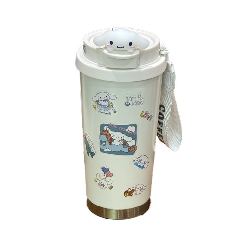 316保溫杯韓系高顔值卡通kt咖啡杯帶提繩雙飲水杯保溫水杯吸管 316保溫杯韓系高顔值卡通kt咖啡杯帶提繩雙飲水杯保溫水杯吸管