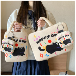 韓系可愛電腦包學生通勤手機ipad平板手提收納包可攜式電腦保護套