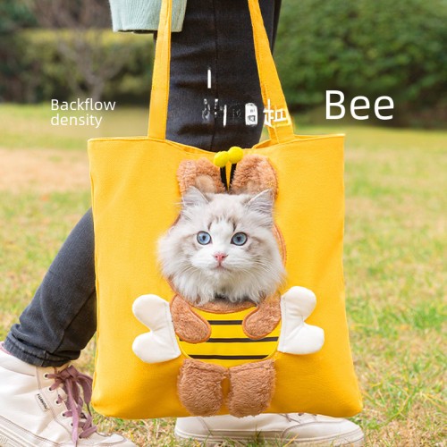 萌趣帆布貓包斜背手提貓咪袋子小型犬可露頭單肩包寵物外出包 萌趣帆布貓包斜背手提貓咪袋子小型犬可露頭單肩包寵物外出包