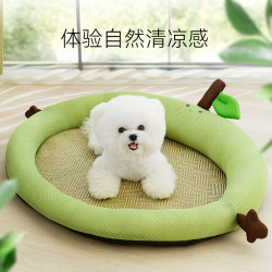 可愛春夏季牛油果靠背狗窩貓咪涼蓆窩貓窩泰迪比熊寵物清涼墊子窩