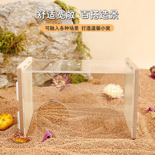 蘆丁雞亞克力陽光房飼養箱用品透明觀賞房子專用造景屋寵物窩用品