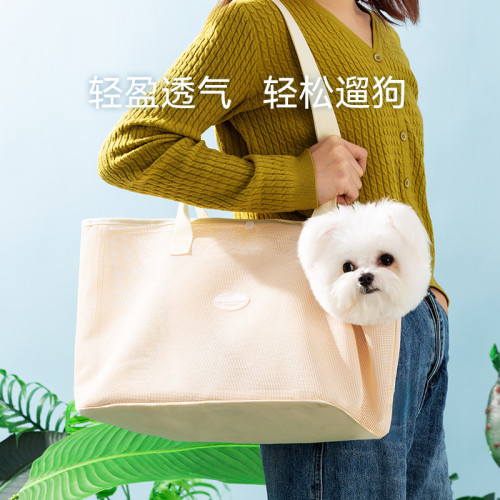 貓咪春夏外出透氣網眼斜後背包狗狗手拎包寵物可攜式四季通用貓包用品