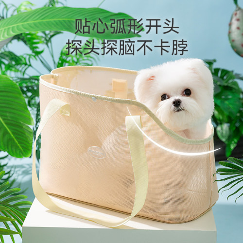 貓咪春夏外出透氣網眼斜後背包狗狗手拎包寵物可攜式四季通用貓包用品