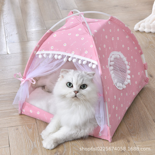 寵物窩夏季透氣封閉式貓窩可折曡拆卸戶外無異味帳篷四季通用狗窩 寵物窩夏季透氣封閉式貓窩可折曡拆卸戶外無異味帳篷四季通用狗窩