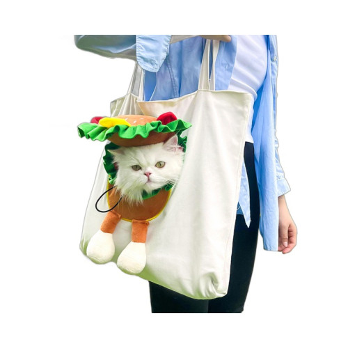 寵物外出單肩包卡通漢堡貓咪包狗狗包用品外出遊泰迪比熊英短柯基 寵物外出單肩包卡通漢堡貓咪包狗狗包用品外出遊泰迪比熊英短柯基