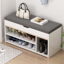 門口板式玄關穿鞋凳入戶可坐長凳子鞋櫃鞋架一體多功能收納換鞋凳