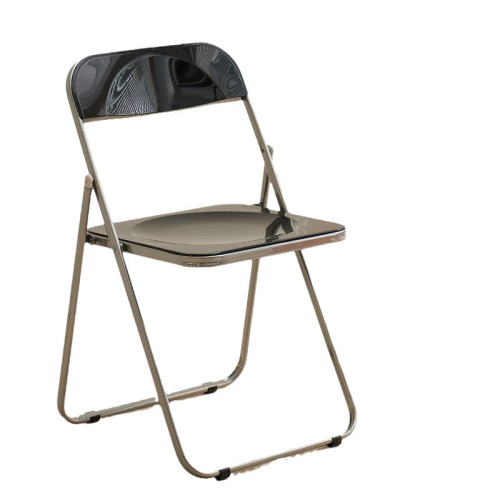 透明化妝椅子亞克力網紅ins風凳子靠背簡約家用餐椅服裝店折曡椅