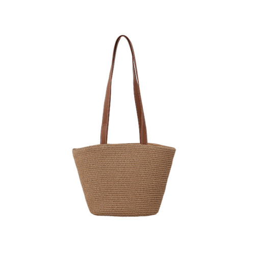 夏天海邊度假草編包女包編織包2024新款條紋通勤單肩托特包大容量 夏天海邊度假草編包女包編織包2024新款條紋通勤單肩托特包大容量