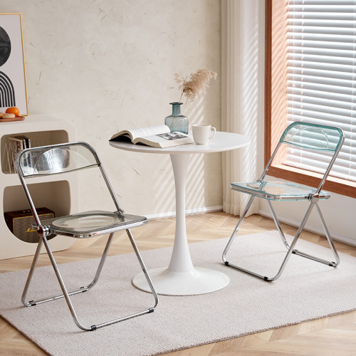 女服裝店拍照透明椅子ins餐椅亞克力塑膠水晶折曡椅網紅化秦之文 女服裝店拍照透明椅子ins餐椅亞克力塑膠水晶折曡椅網紅化秦之文