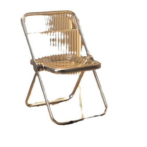 亞克力透明折曡椅子躺椅家用靠背宿舍椅現代簡約餐椅ins拍照椅子 亞克力透明折曡椅子躺椅家用靠背宿舍椅現代簡約餐椅ins拍照椅子