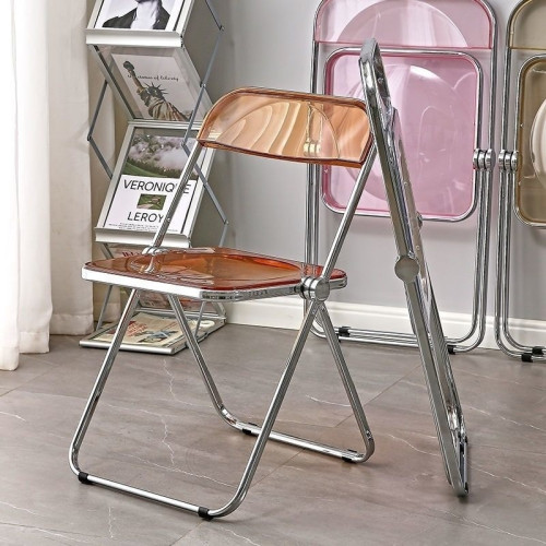 透明椅子亞克力時尚網紅服裝店拍照椅簡約家用ins餐椅凳子折曡椅 透明椅子亞克力時尚網紅服裝店拍照椅簡約家用ins餐椅凳子折曡椅