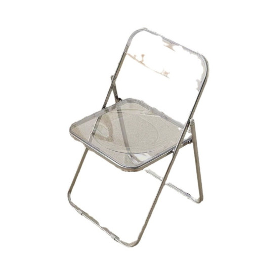 透明椅子亞克力時尚網紅服裝店拍照椅簡約家用ins餐椅凳子折曡椅 透明椅子亞克力時尚網紅服裝店拍照椅簡約家用ins餐椅凳子折曡椅