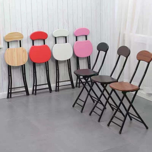 折曡椅子凳子靠背椅可攜式家用餐椅現代簡約時尚創意圓凳椅子電腦椅 折曡椅子凳子靠背椅可攜式家用餐椅現代簡約時尚創意圓凳椅子電腦椅