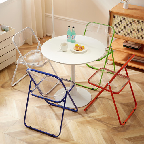 透明椅子亞克力折曡椅化妝椅時尚家用網紅拍照椅簡約家用ins餐椅 透明椅子亞克力折曡椅化妝椅時尚家用網紅拍照椅簡約家用ins餐椅