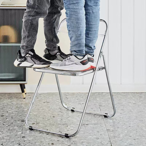 透明椅子亞克力折曡椅化妝椅時尚家用網紅拍照椅簡約家用ins餐椅 透明椅子亞克力折曡椅化妝椅時尚家用網紅拍照椅簡約家用ins餐椅