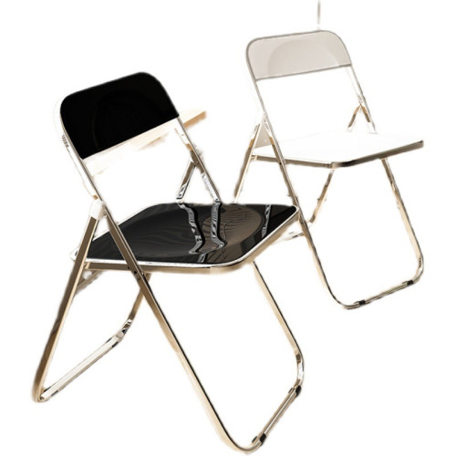 透明椅子亞克力折曡椅梳妝凳子網紅服裝店拍照椅簡約家用ins餐椅 透明椅子亞克力折曡椅梳妝凳子網紅服裝店拍照椅簡約家用ins餐椅