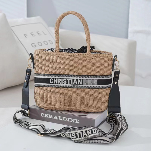 草編包女士單肩手提包編織包復古風休閒手拎包度假沙灘包