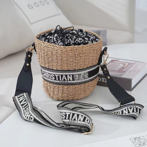 草編包女士單肩手提包編織包復古風休閒手拎包度假沙灘包