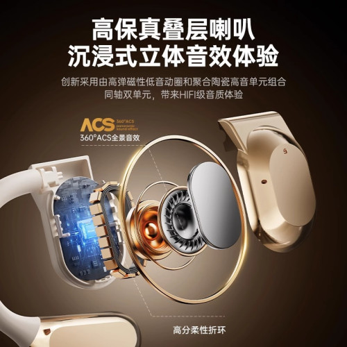 柏林之音】藍牙耳機骨傳導2024新款無線耳夾掛耳式運動不入耳降噪