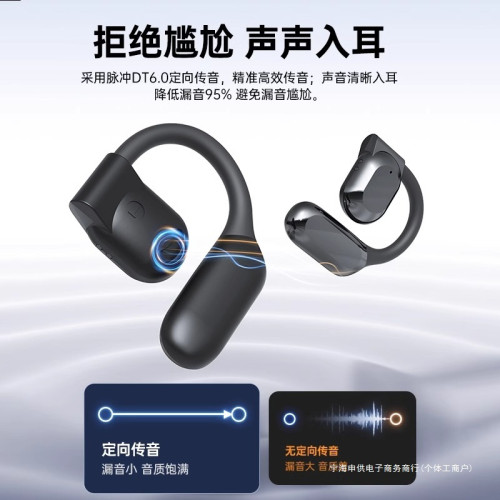 柏林之音】藍牙耳機骨傳導2024新款無線耳夾掛耳式運動不入耳降噪