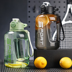 網紅噸噸杯健身超大容量運動水壺塑膠太空杯頓頓吸管杯噸噸桶