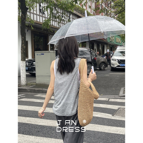 夏日度假風拉菲草編包大容量百搭休閒旅遊沙灘包單肩鏤空編織包女