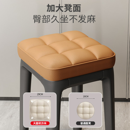 餐椅加厚軟包方凳客廳餐廳可曡放矮凳門口換鞋凳簡約輕奢凳子 餐椅加厚軟包方凳客廳餐廳可曡放矮凳門口換鞋凳簡約輕奢凳子