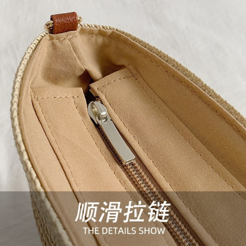 大容量編織包包女式2024新款時尚洋氣單肩包高級感草編女包托特包