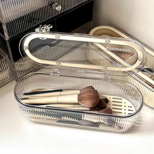 化妝刷收納盒防塵高級感粉撲美妝蛋晾曬瀝水架散粉腮紅眉筆置物架 化妝刷收納盒防塵高級感粉撲美妝蛋晾曬瀝水架散粉腮紅眉筆置物架