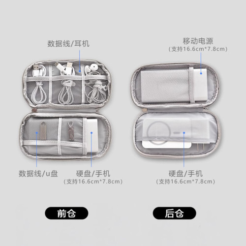 數據線收納包充電器行動電源手機硬盤U盤充電線耳機袋數碼整理包