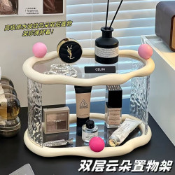 高級感桌面置物架杯子收納架玄關收納浴室香水護膚品化妝品整理盒