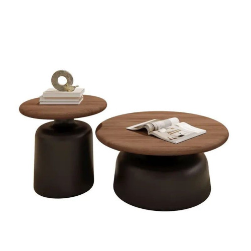 奶油風北歐公寓茶幾客廳家用小戶型簡約民宿茶幾馬提尼圓形小茶幾