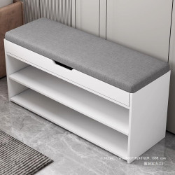 CF換鞋凳家用門口軟包儲物鞋櫃坐凳一體穿鞋凳入戶簡約現代鞋架