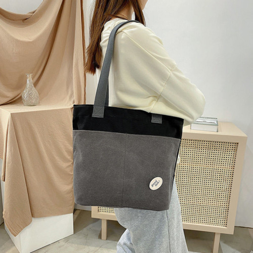 學院風女大學生布袋包女2025新款日系上課包單肩帆布包百搭帆布袋
