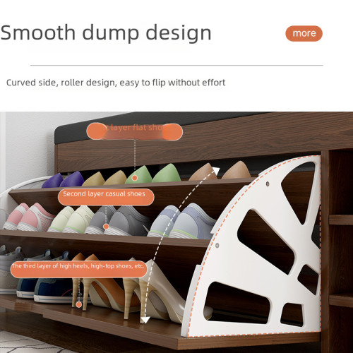 翻鬭換鞋凳家用門口鞋櫃可坐式穿鞋凳進門凳網紅入戶軟包坐墊鞋架