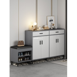 輕奢網紅鞋櫃家用門口新款收納樓道外入戶玄關櫃換鞋凳置物櫃鞋架