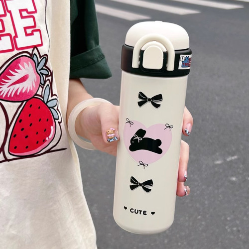 迷你保溫杯2024少女心新款高顔值咖啡杯女可攜式不鏽鋼保冷吸管水杯 迷你保溫杯2024少女心新款高顔值咖啡杯女可攜式不鏽鋼保冷吸管水杯