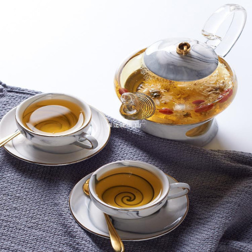 ins北歐簡約花茶杯套裝粉紅灰色咖啡杯泡煮水果茶下午茶茶壺 水杯 ins北歐簡約花茶杯套裝粉紅灰色咖啡杯泡煮水果茶下午茶茶壺 水杯