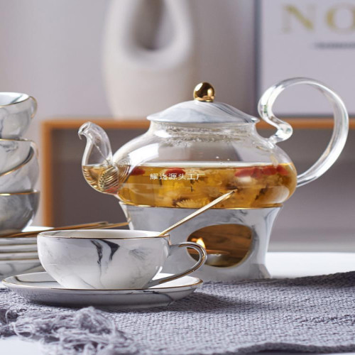 ins北歐簡約花茶杯套裝粉紅灰色咖啡杯泡煮水果茶下午茶茶壺 水杯 ins北歐簡約花茶杯套裝粉紅灰色咖啡杯泡煮水果茶下午茶茶壺 水杯
