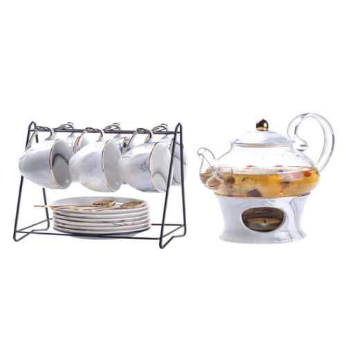 ins北歐簡約花茶杯套裝粉紅灰色咖啡杯泡煮水果茶下午茶茶壺 水杯 ins北歐簡約花茶杯套裝粉紅灰色咖啡杯泡煮水果茶下午茶茶壺 水杯